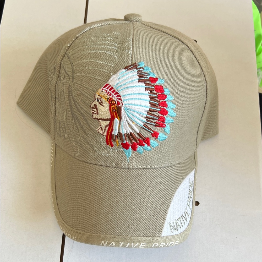 Tan Native Pride Baseball Cap